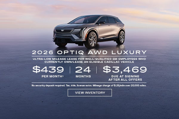 2026 OPTIQ Luxury. Ultra-low mileage lease for well-qualified current eligible GM employees and e...